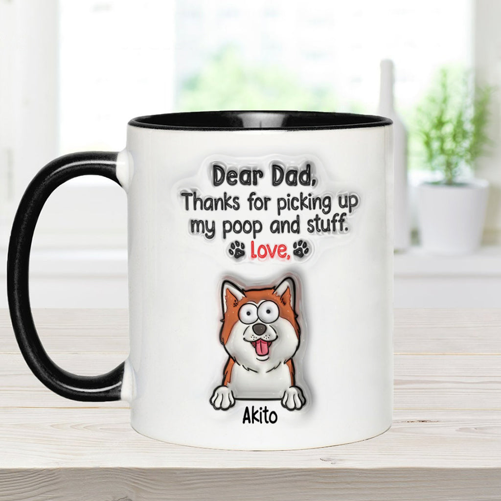 Merci d'avoir ramassé mes crottes - Mug personnalisé avec motif chien