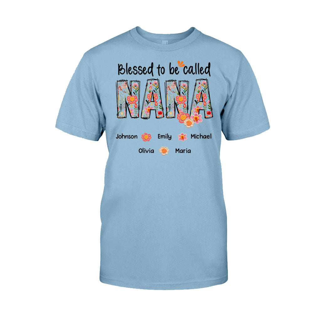T-shirt et sweat à capuche personnalisés « Bénie d'être appelée Nana » style floral