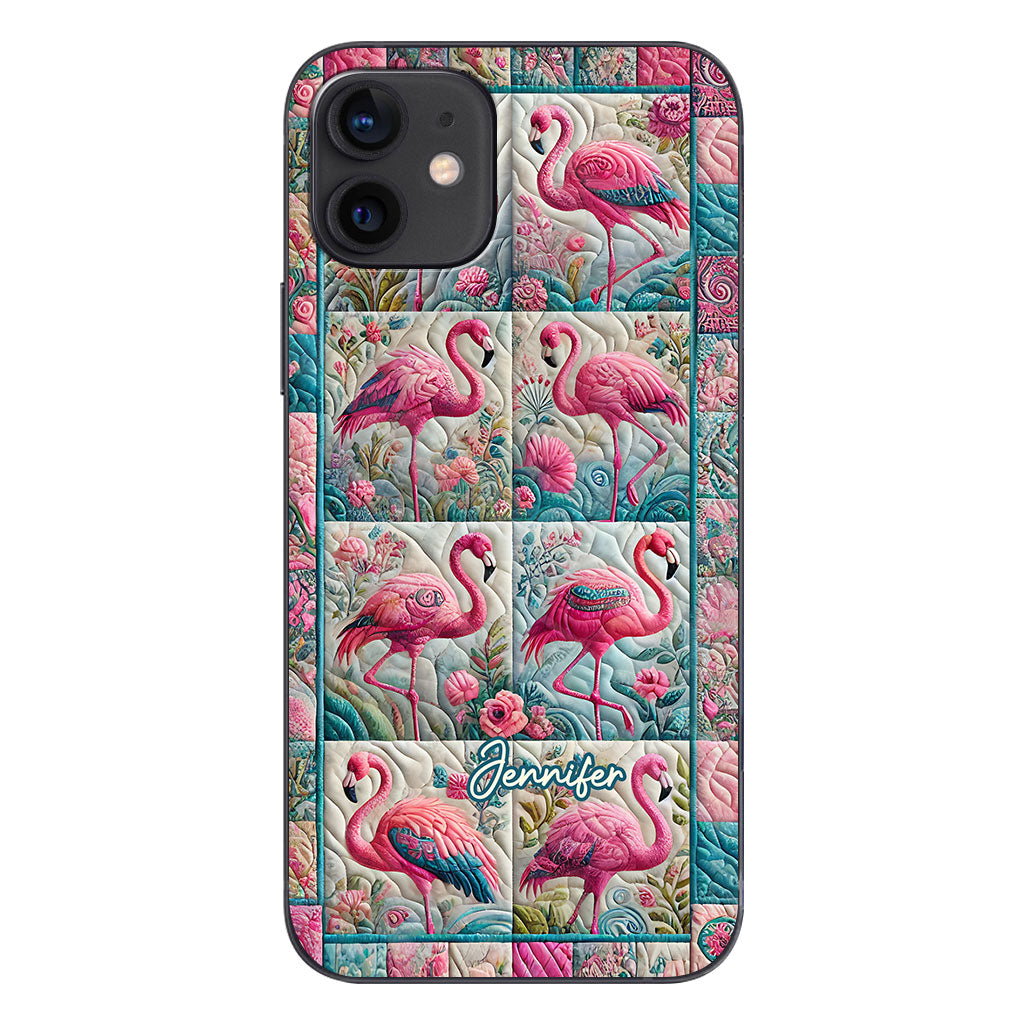 Coque de téléphone flamant rose vintage personnalisée