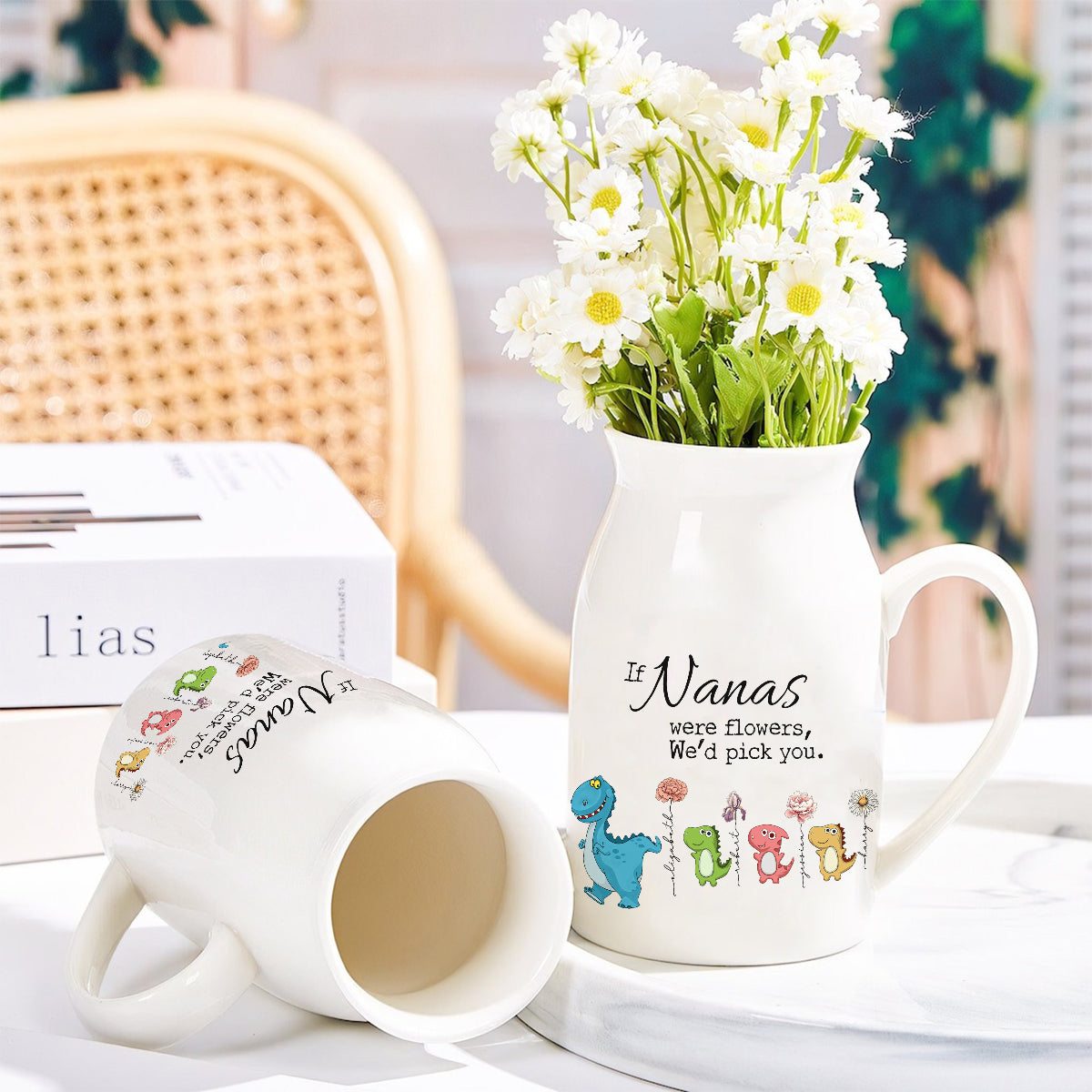 If Nana Were Flowers - Personalized Grandma Ceramic Flower Vase