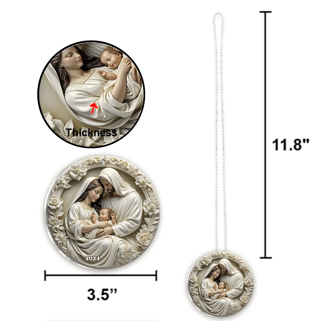 Blanc pur - Ornement de voiture chrétien personnalisé