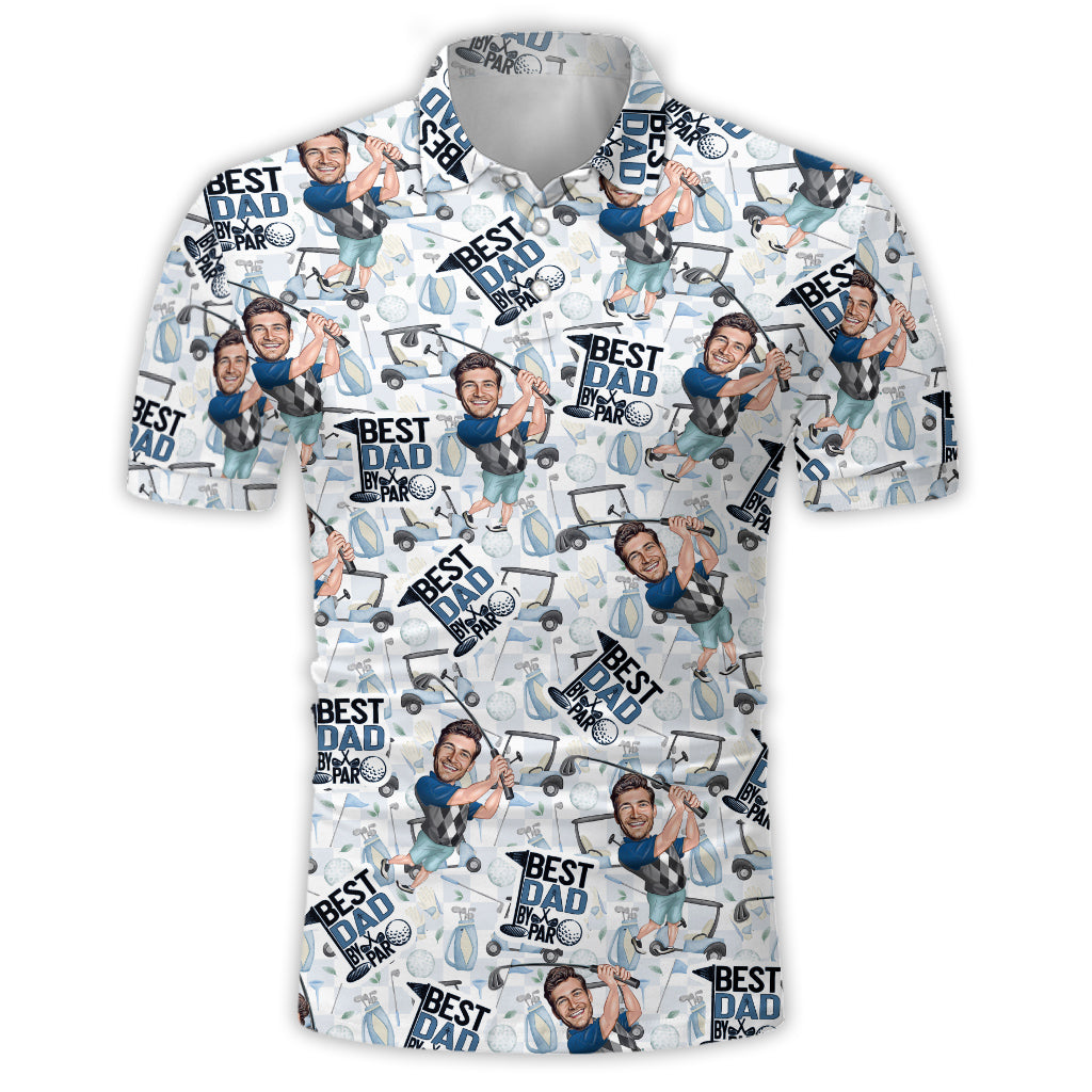 Meilleur papa selon le par - Polo de golf personnalisé