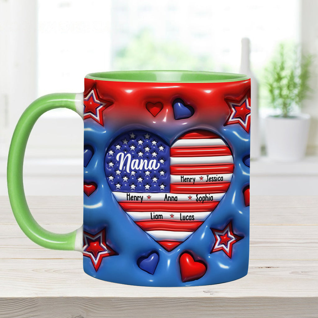 Grandma Nana Mom - Personalized Grandma Accent Mug