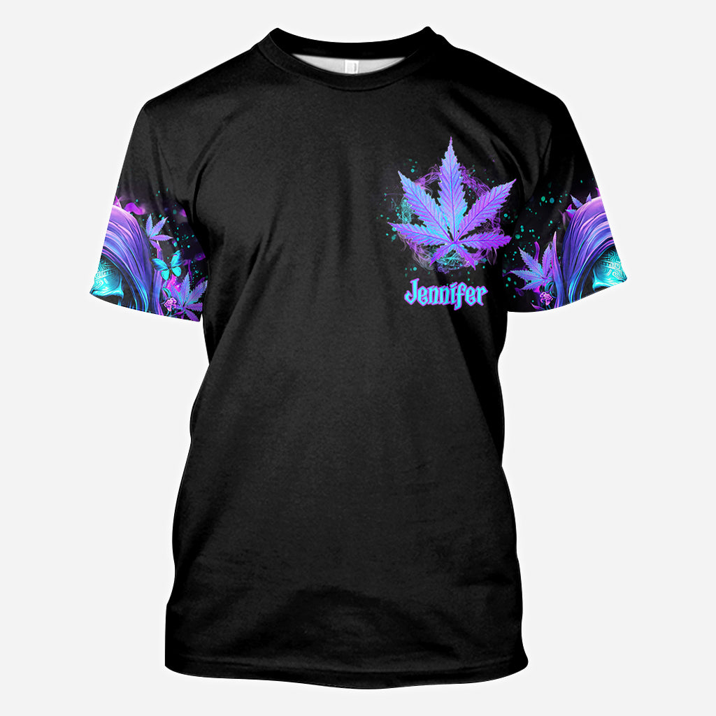Je parie mon âme - T-shirt personnalisé avec motif cannabis intégral