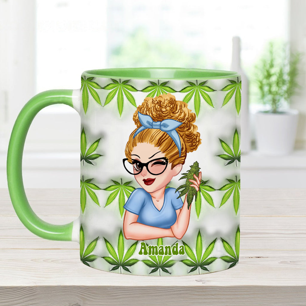 Mug personnalisé « Pretty Little Pothead » avec motif cannabis