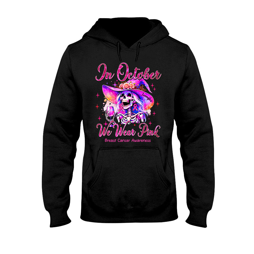 En octobre, on porte du rose - T-shirt et sweat à capuche personnalisés pour la sensibilisation au cancer du sein