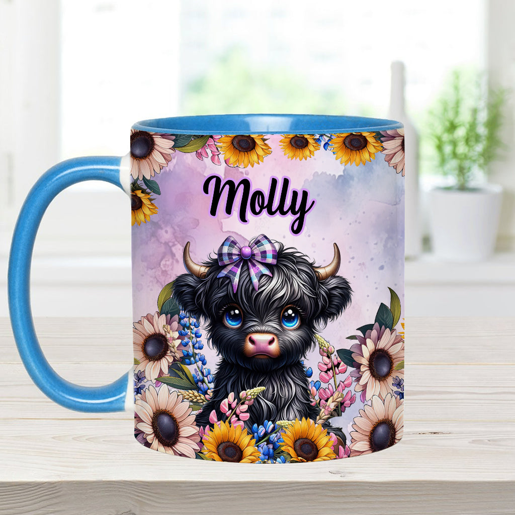Mignonne petite vache des Highlands - Mug personnalisé