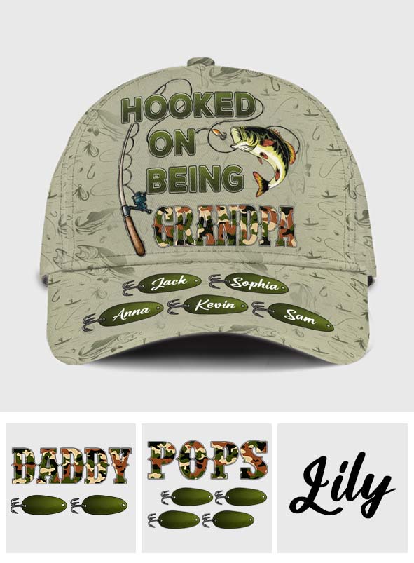 Accro à être papa/grand-père... - Casquette de pêche classique personnalisée