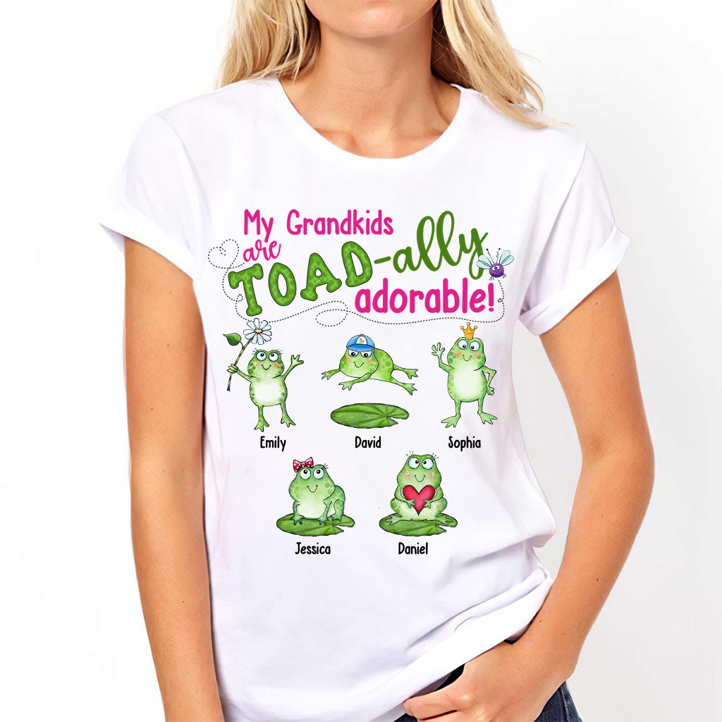 Mes petits-enfants sont Toad-ally - T-shirt et sweat à capuche personnalisés pour grand-mère