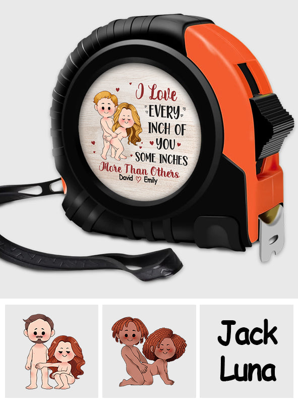 Je t'aime de tout mon cœur - Mètre ruban personnalisé pour couples