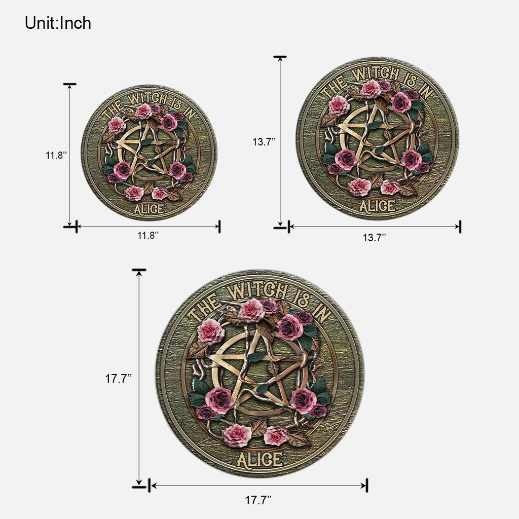 Roses anciennes mystiques - Panneau en bois personnalisé pour sorcière