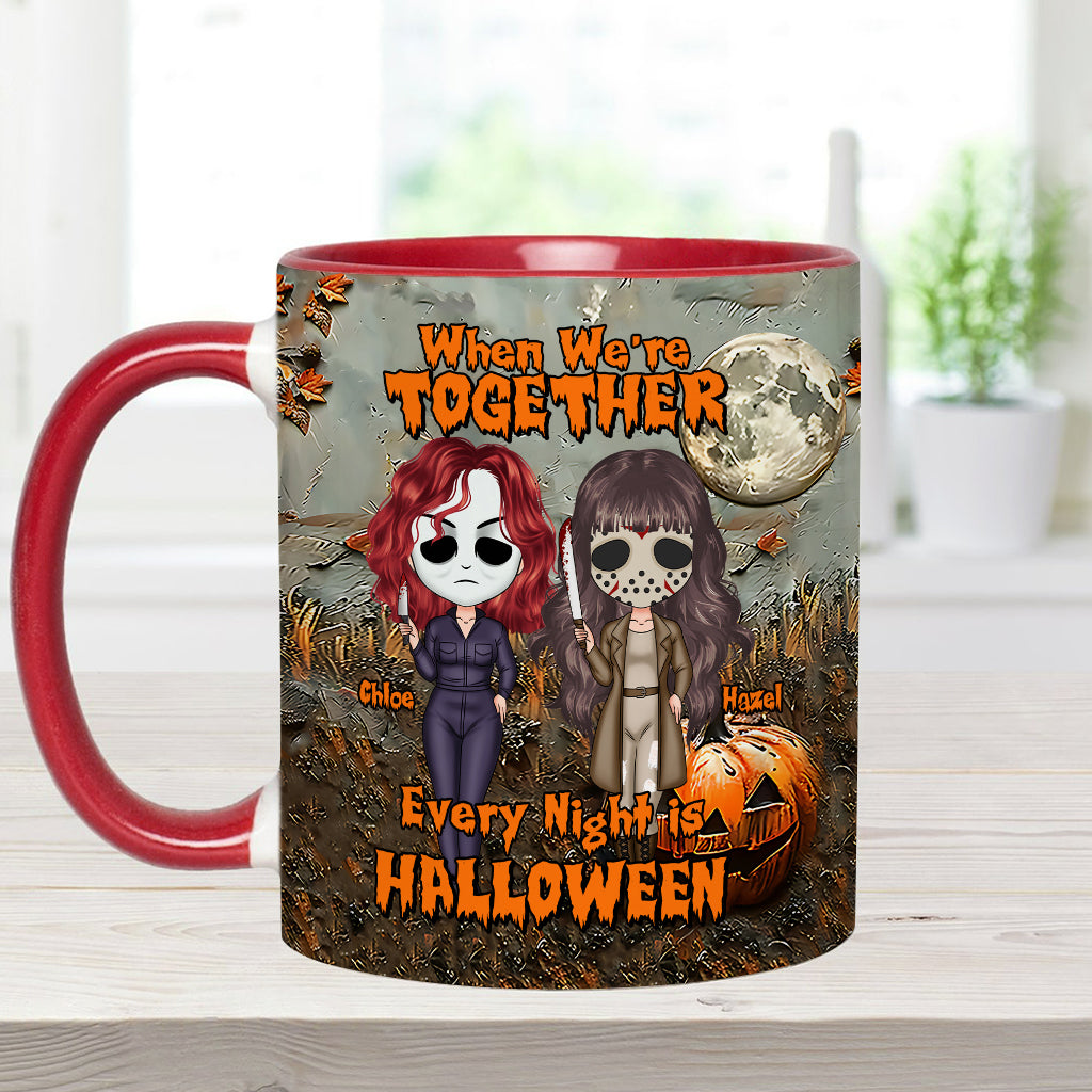 Quand on est ensemble, chaque soir c'est Halloween - Mug personnalisé pour meilleure amie