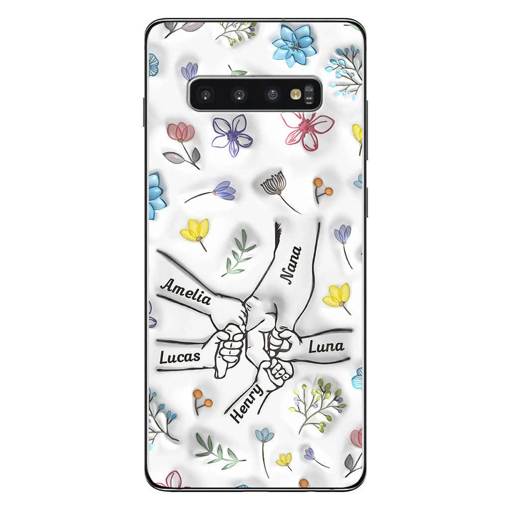 Mamie qui se tient la main - Coque de téléphone personnalisée pour grand-mère