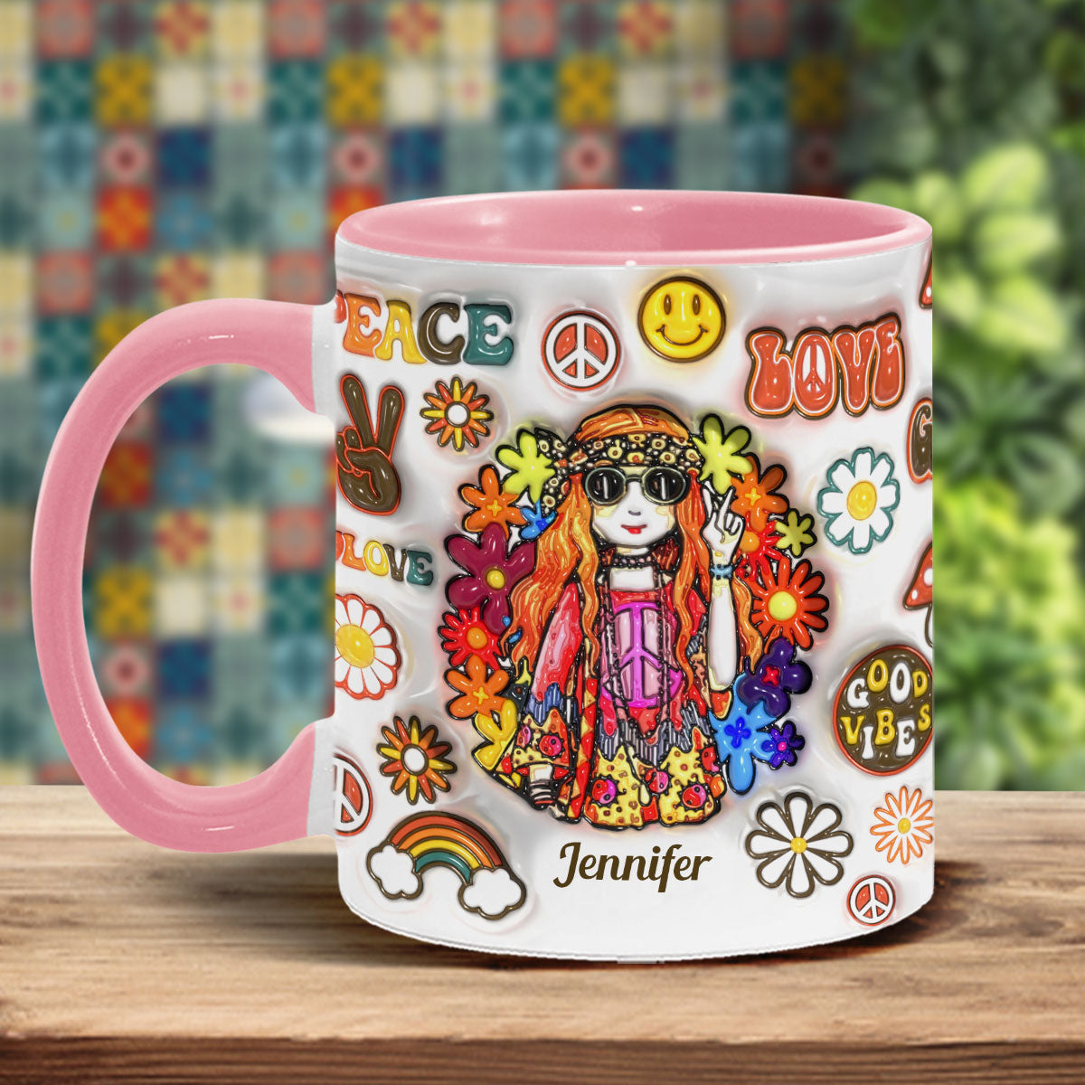 Les vieilles hippies ne meurent pas, elles se transforment en grand-mères folles - Mug personnalisé à l'esprit hippie