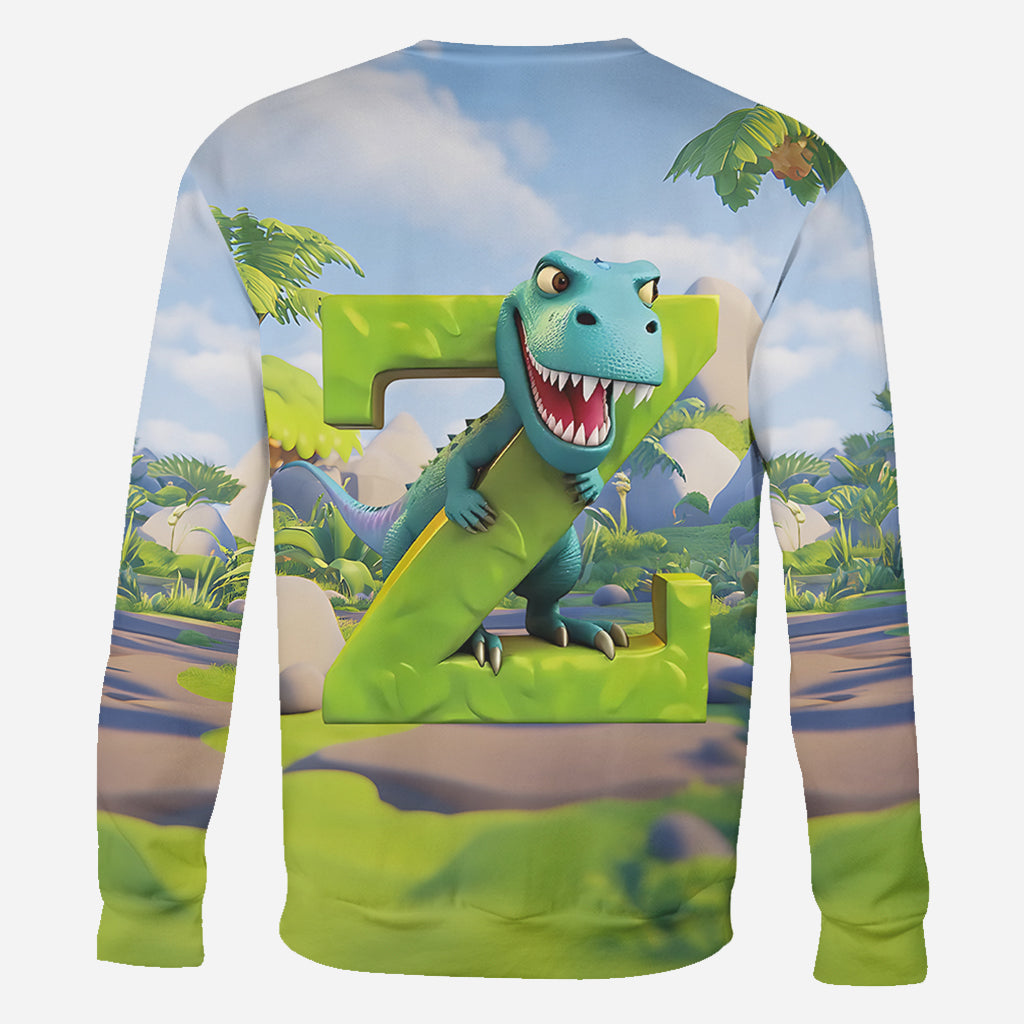 Dinosaur Alphabet - Personalized Kid All Over Shirt