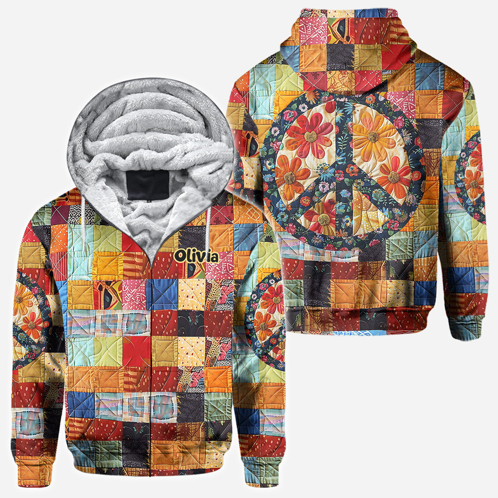 T-shirt hippie personnalisé Trippie Hippie Sign - T-shirt intégral hippie