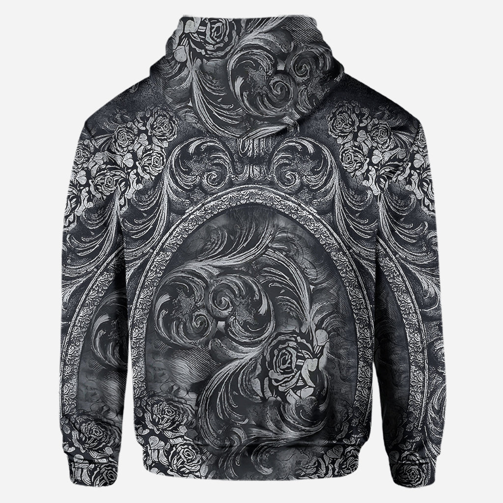 Tête de mort florale - Sweat à capuche et leggings personnalisés avec tête de mort