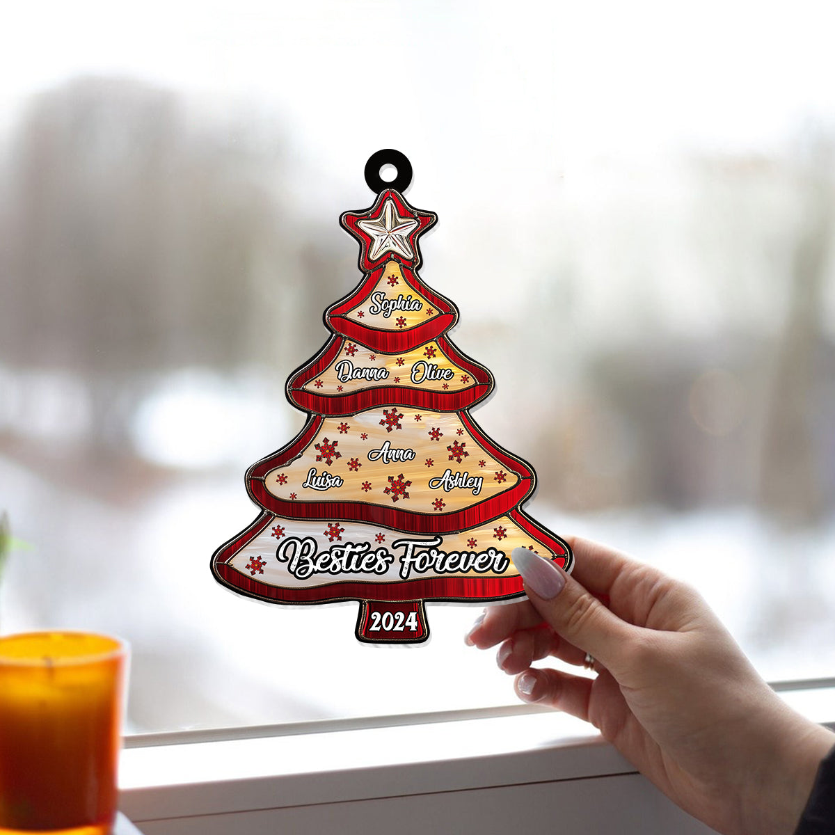 Meilleures amies pour toujours - Attrape-soleil personnalisé à suspendre à la fenêtre 