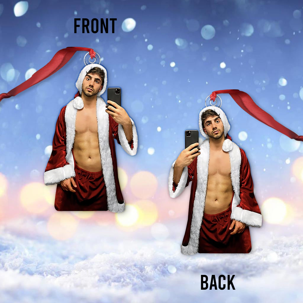 Ornement photo cadeau pour petite amie - Ornement personnalisé pour couple.