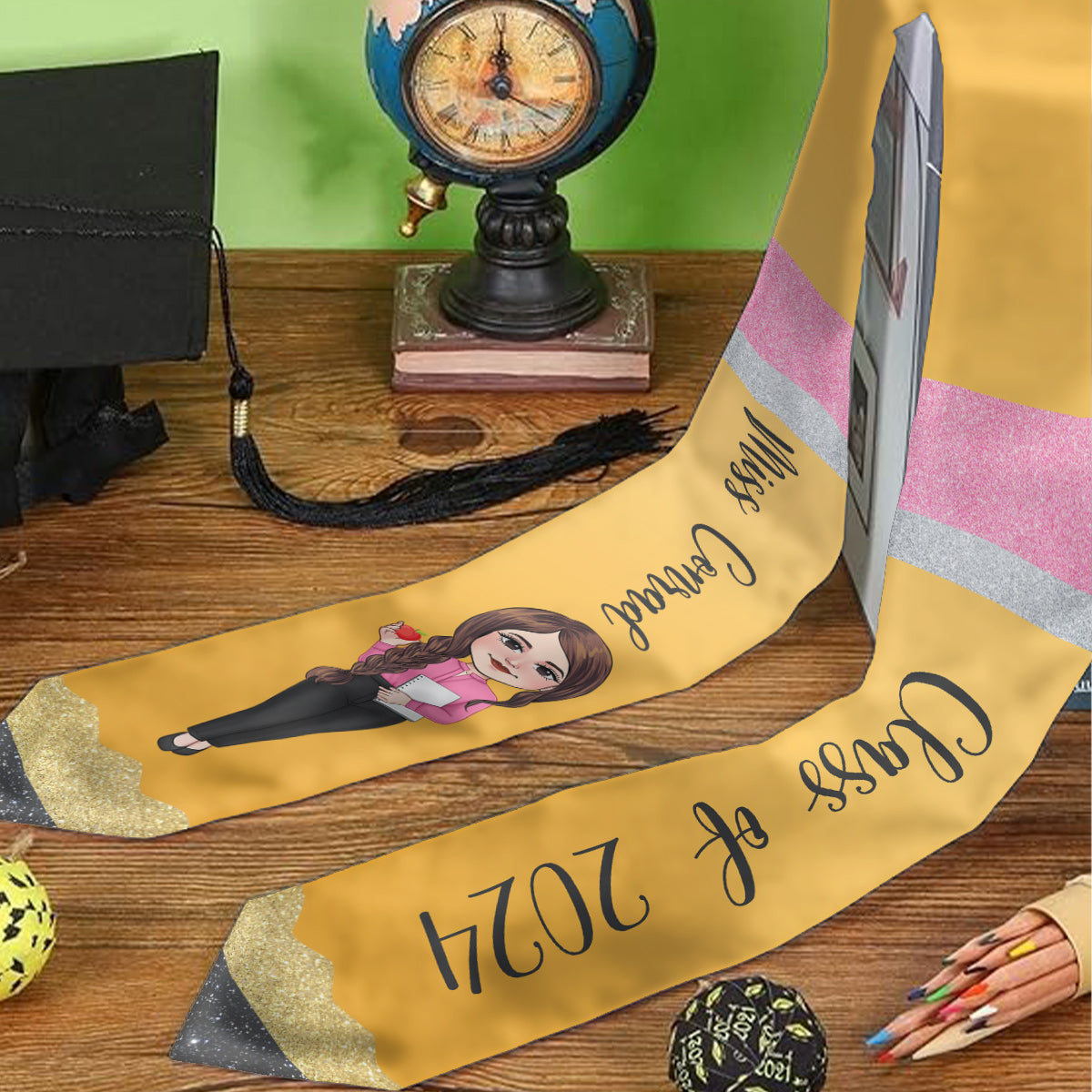 Écharpe de remise de diplôme pour enseignants - Écharpe de remise de diplôme personnalisée pour enseignants 