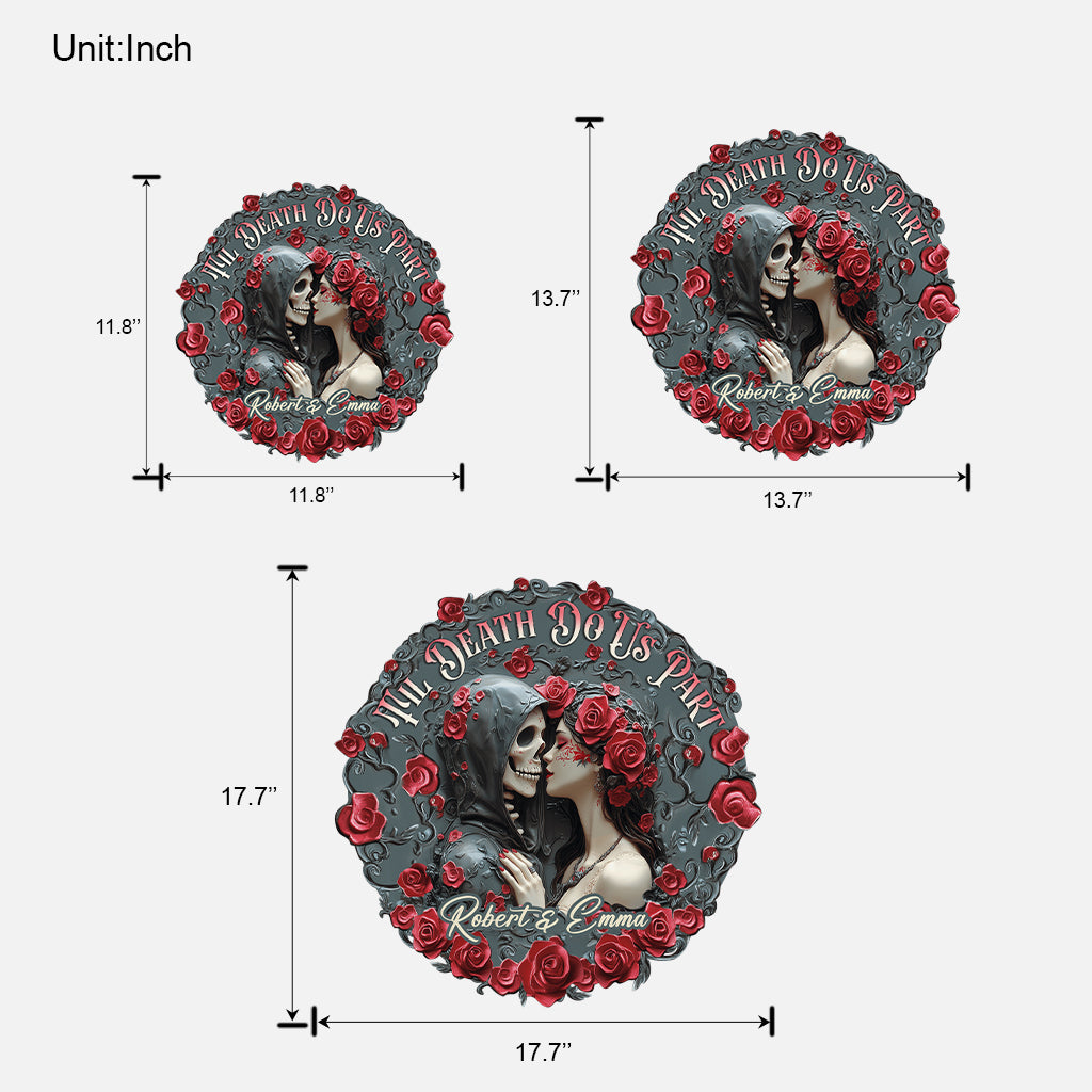 Jusqu'à ce que la mort nous sépare - Panneau en bois personnalisé pour couple