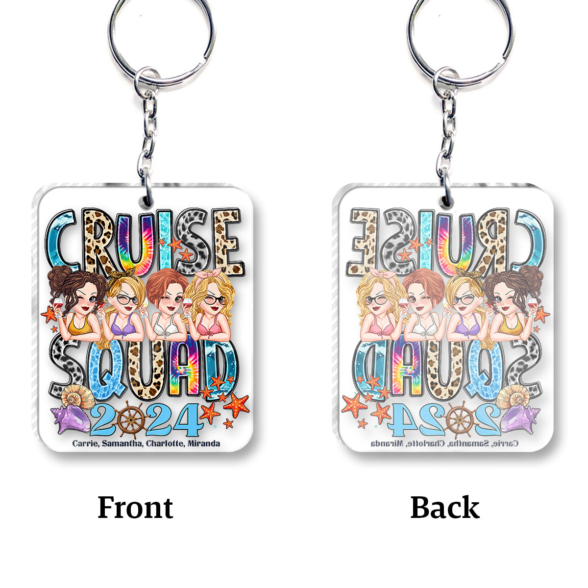 Équipe Croisière 2024 - Porte-clés personnalisé en forme de croisière