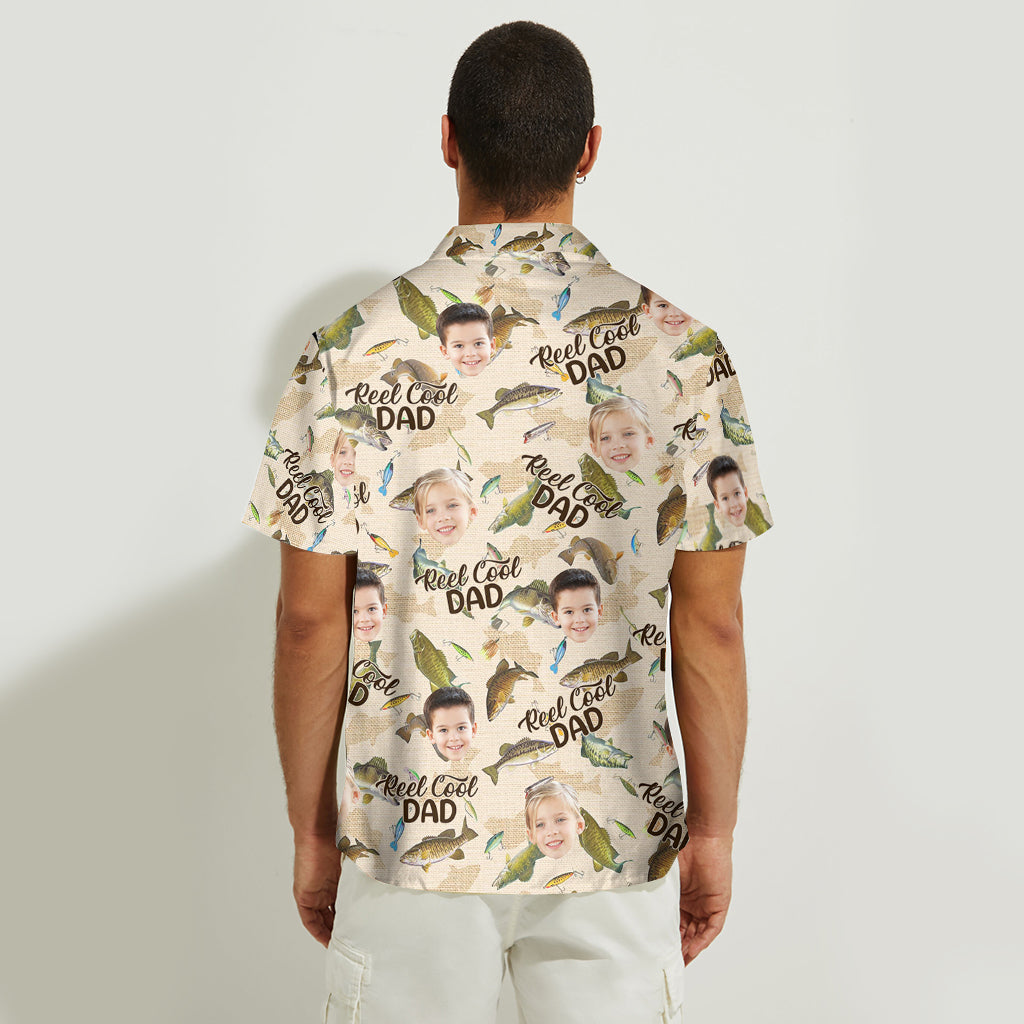 Reel Cool Dad - Personalized Fishing Hawaiian Shirt