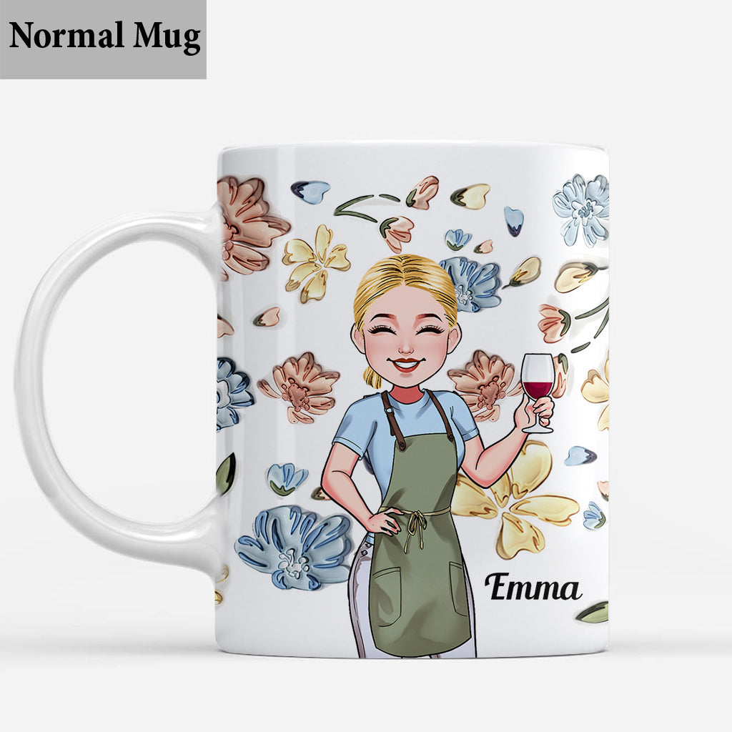Au jardin je vais - Mug de jardinage personnalisé