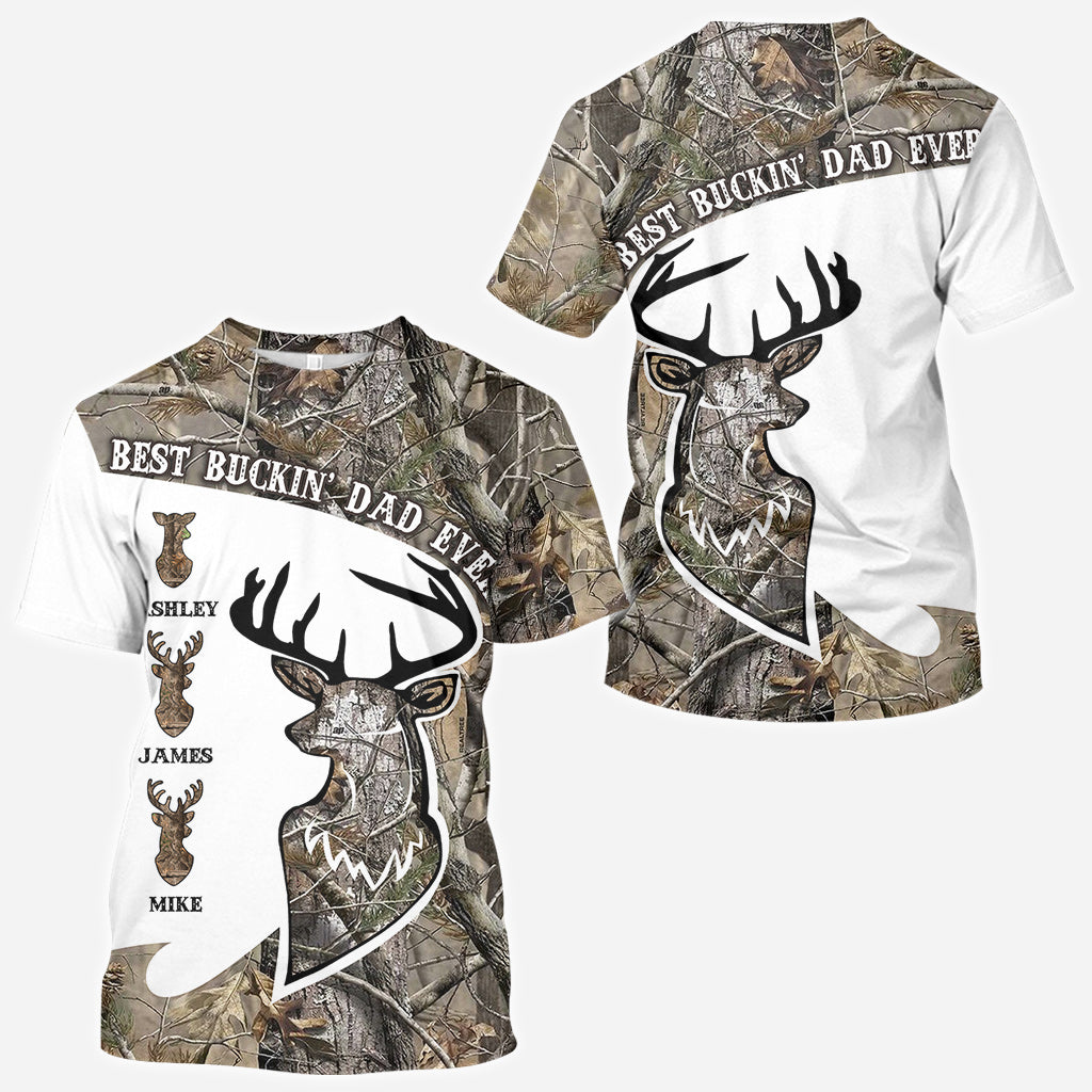 Meilleur papa chasseur du monde - T-shirt de chasse personnalisé