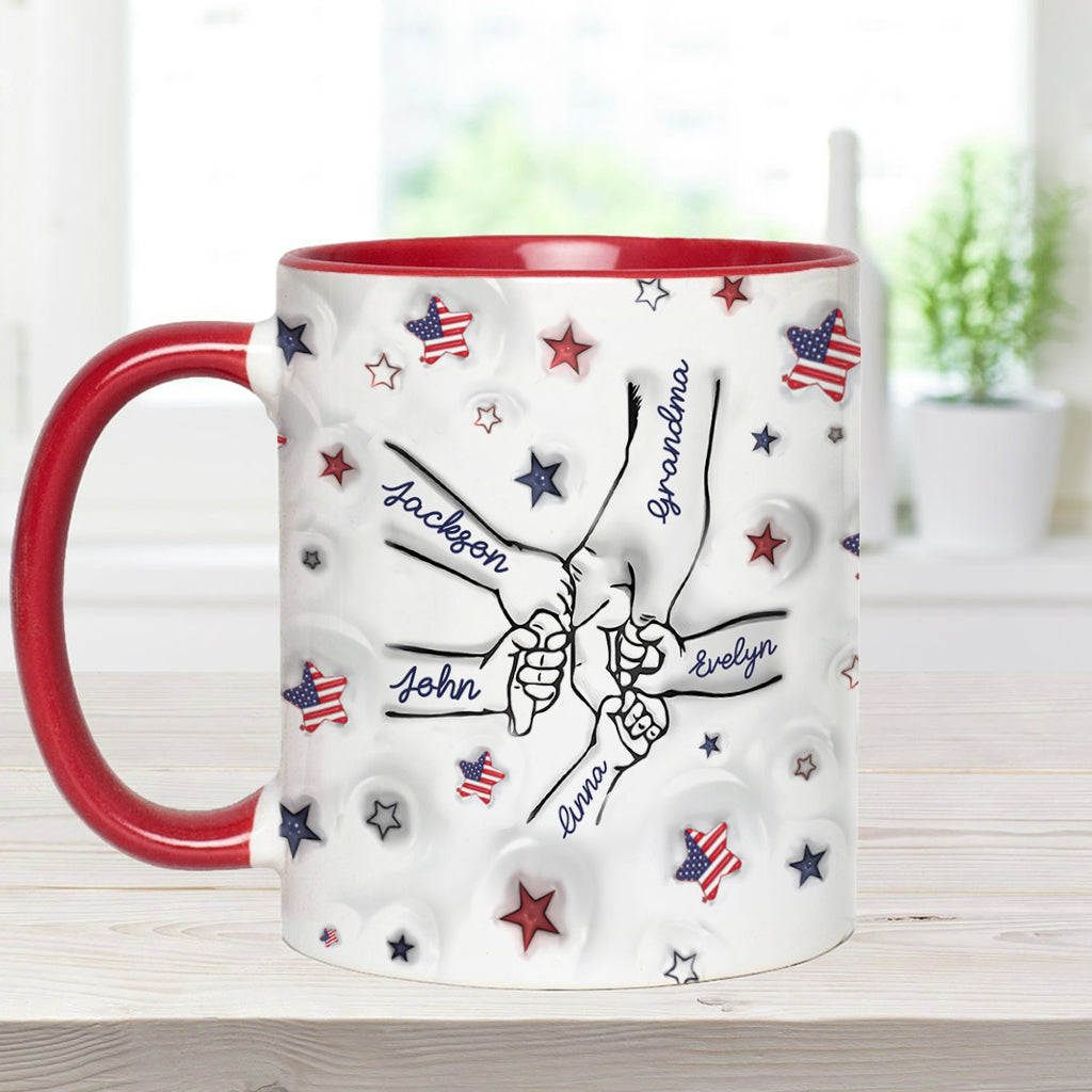 Mug personnalisé « Grand-mère fière, maman, tante »