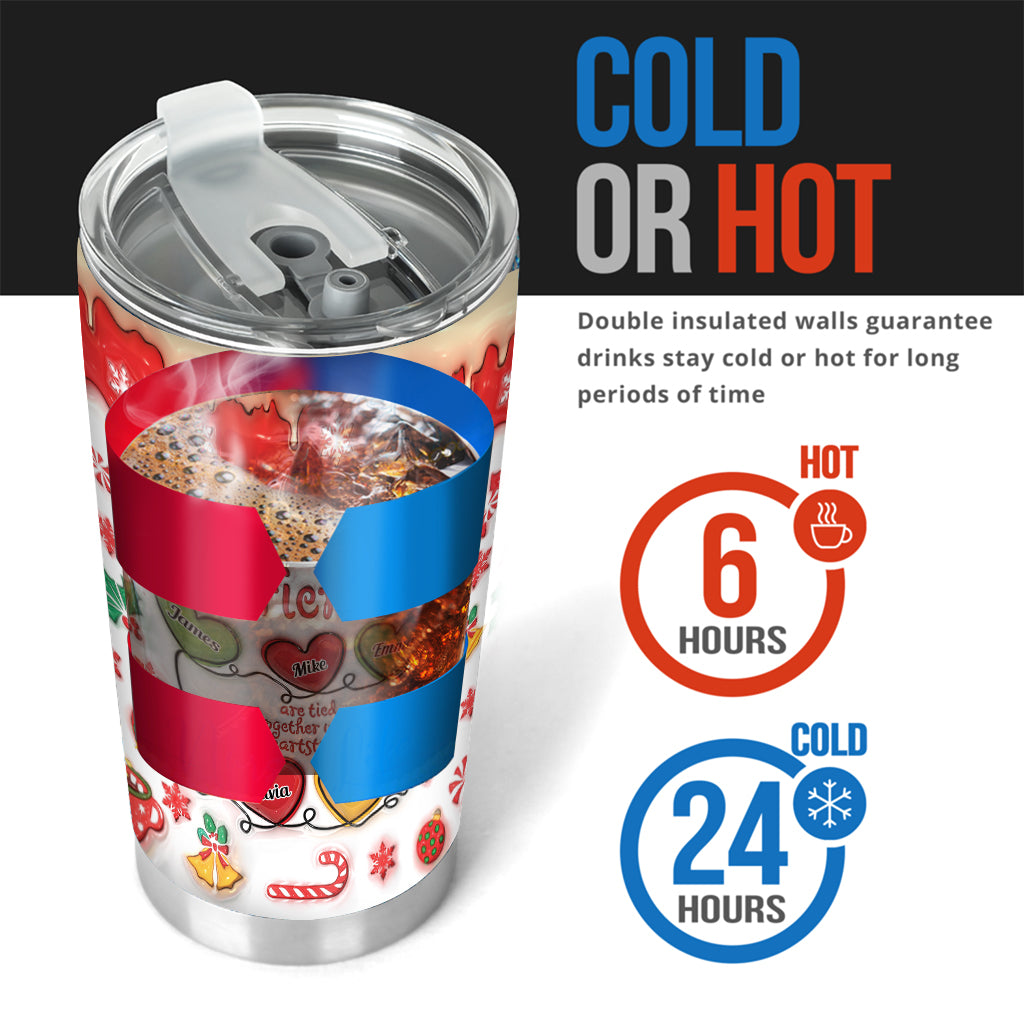 Friend Are Tied Together With Heartstrings - Personalized Bestie Tumbler