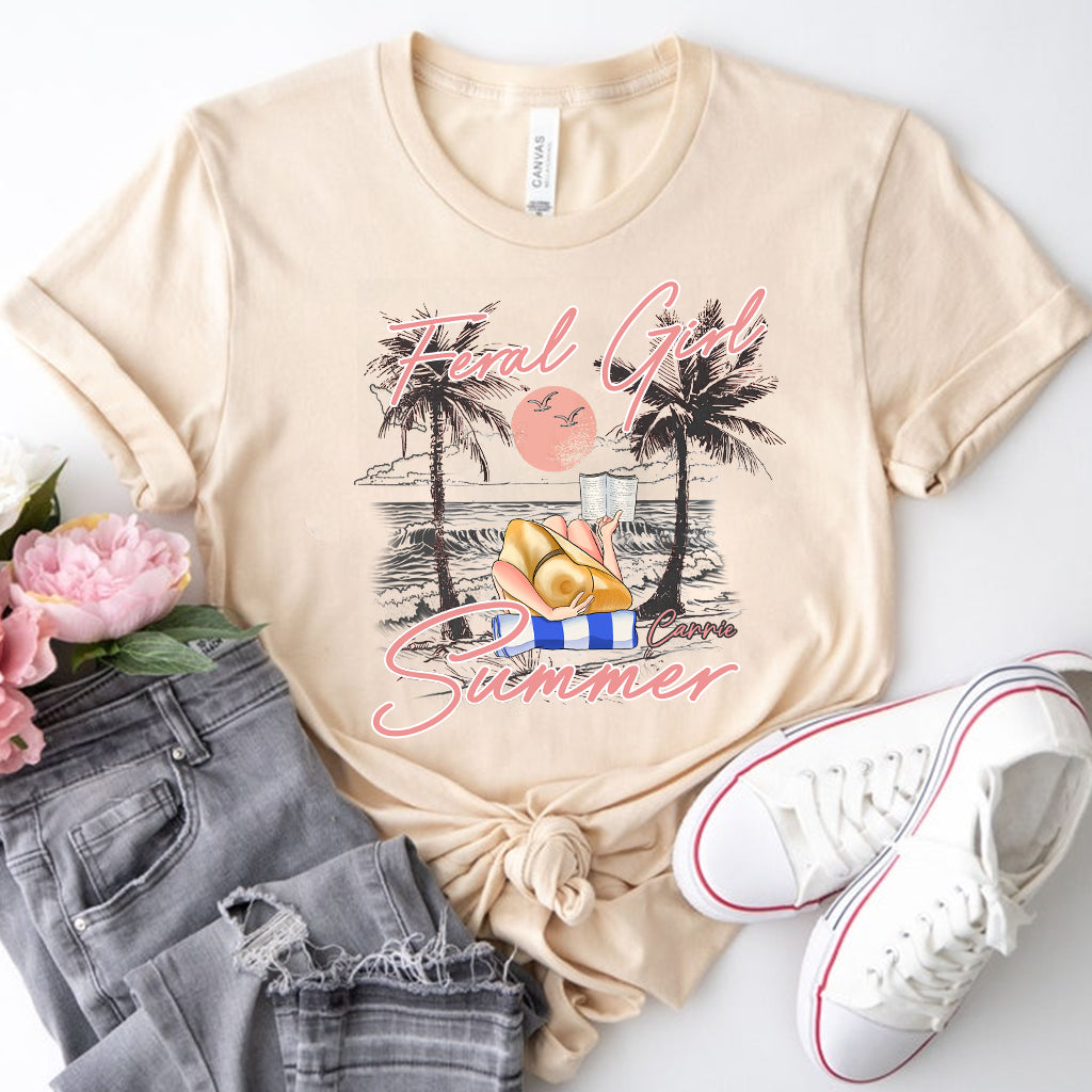 Feral Girl - T-shirt et sweat à capuche personnalisés pour les amoureux de la mer
