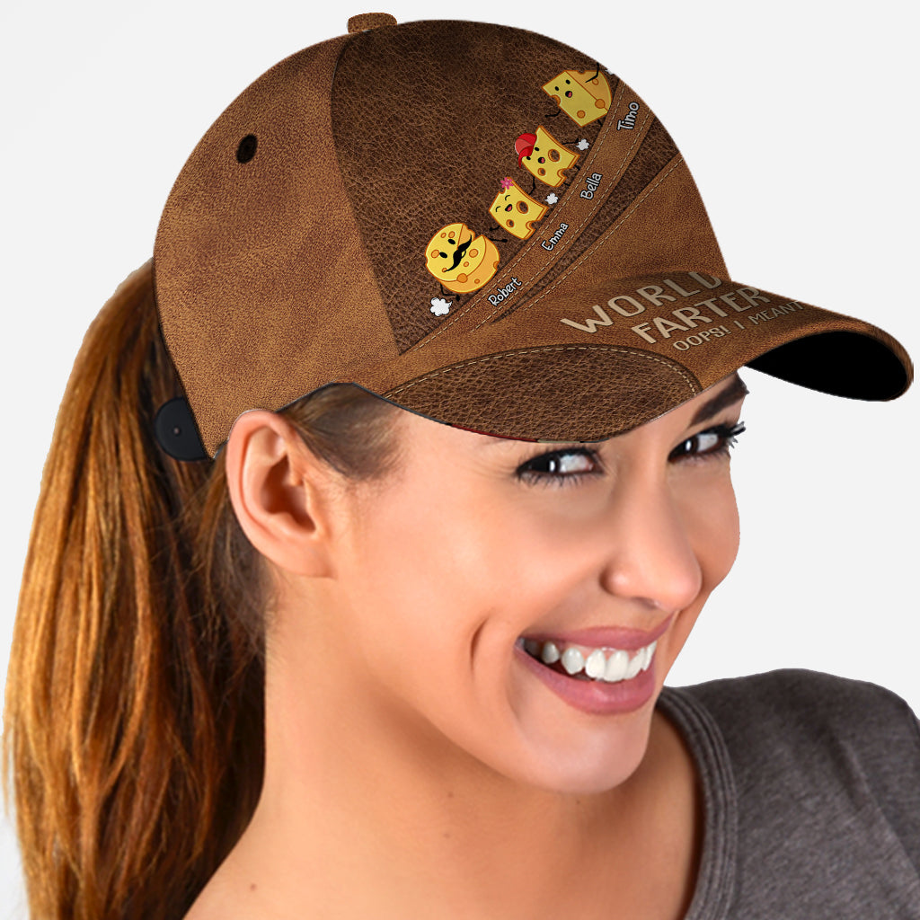 Casquette classique personnalisée « Meilleur péteur du monde » (avec fromage humoristique)