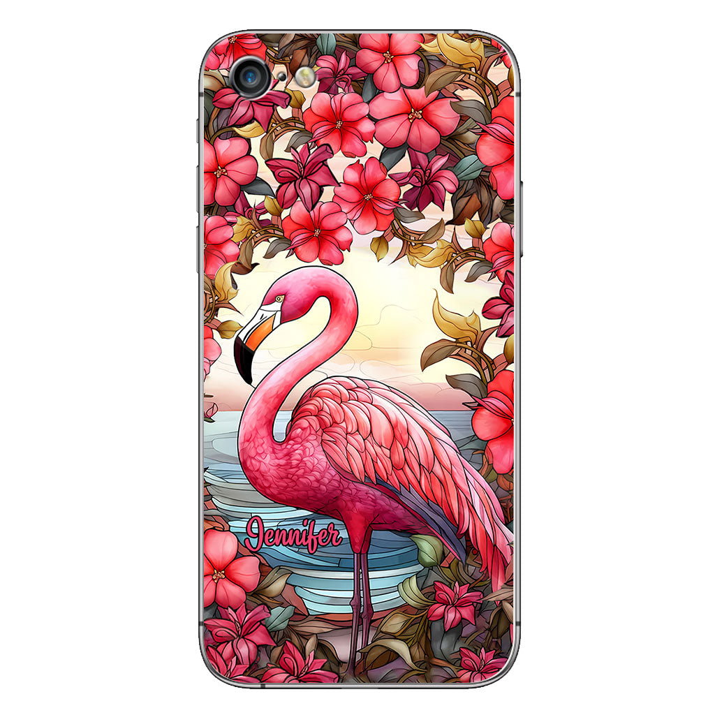 Coque de téléphone personnalisée flamant rose « J’adore les flamants roses »