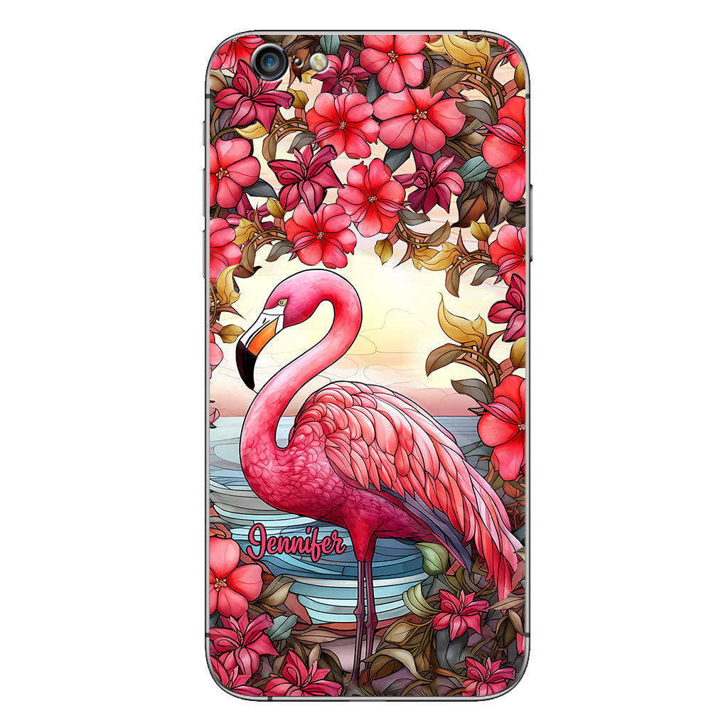 Coque de téléphone personnalisée flamant rose « J’adore les flamants roses »
