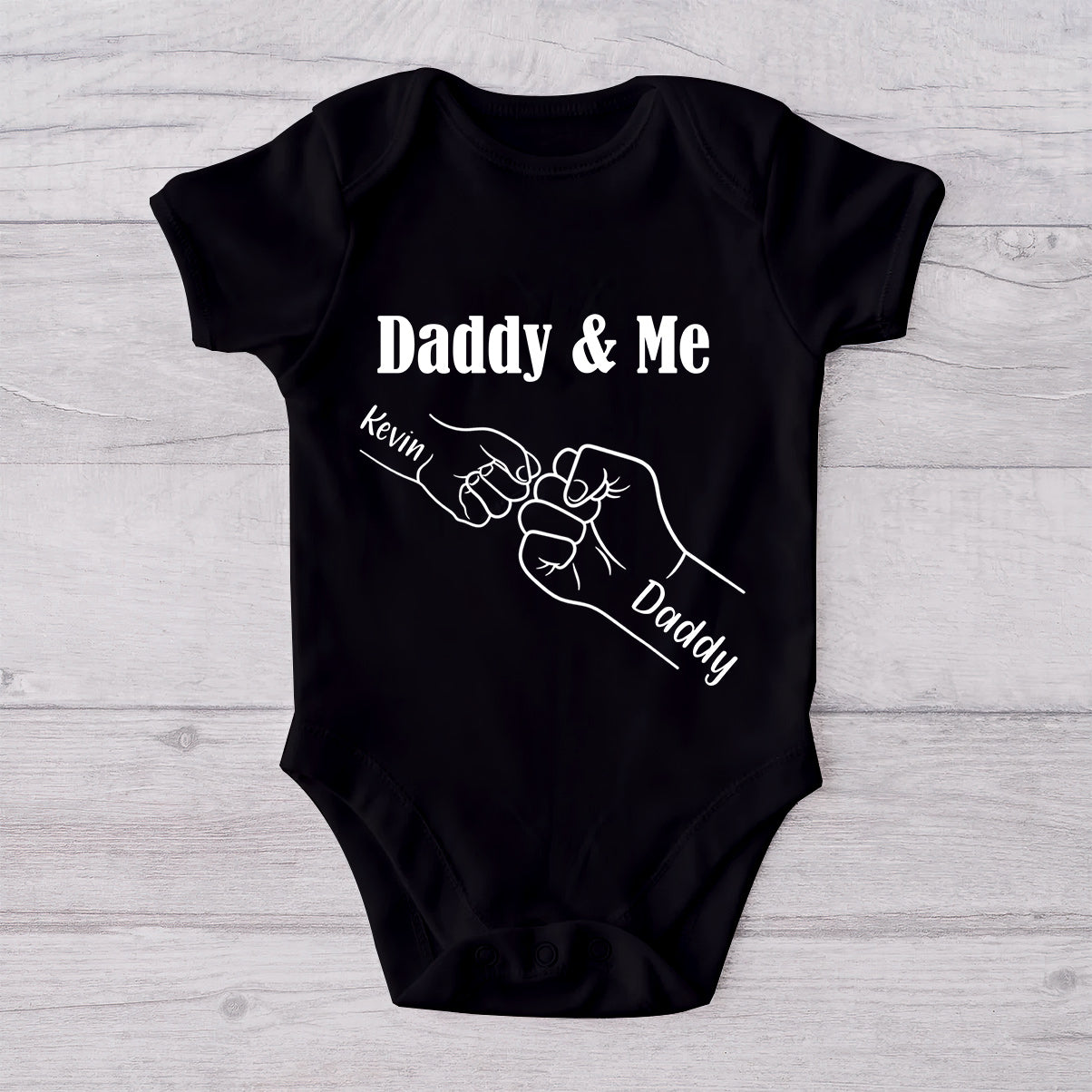 Papa et moi - L'équipe de papa - T-shirt personnalisé pour papa et body pour bébé