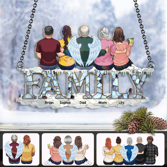 Family Christmas - Personalized Family Window Hanging Suncatcher Ornament