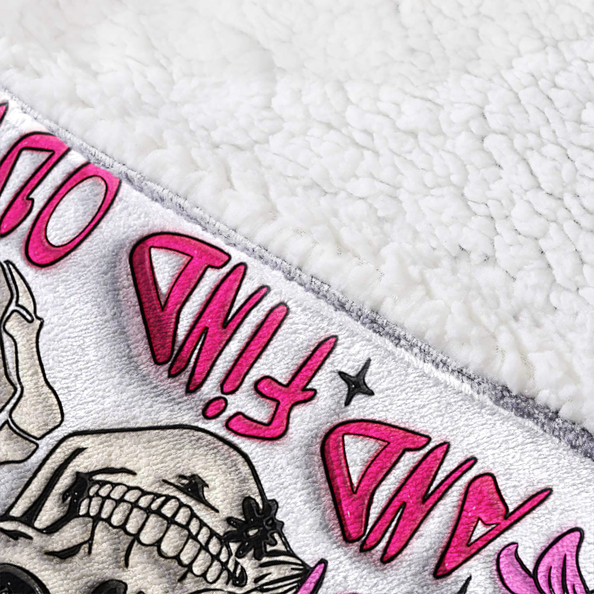 Fuck Around And Find Out - Personalized Skull Blanket Hoodie