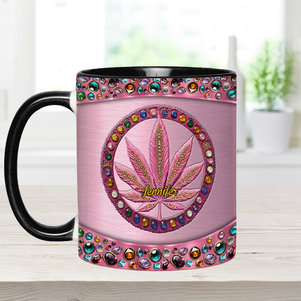 Mug personnalisé « Stoner Chick » avec motif cannabis