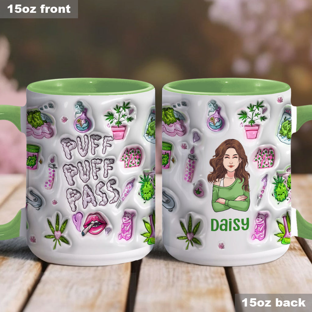 Mug gonflable 3D Puff Puff Pass - Personnalisé avec un accent cannabis