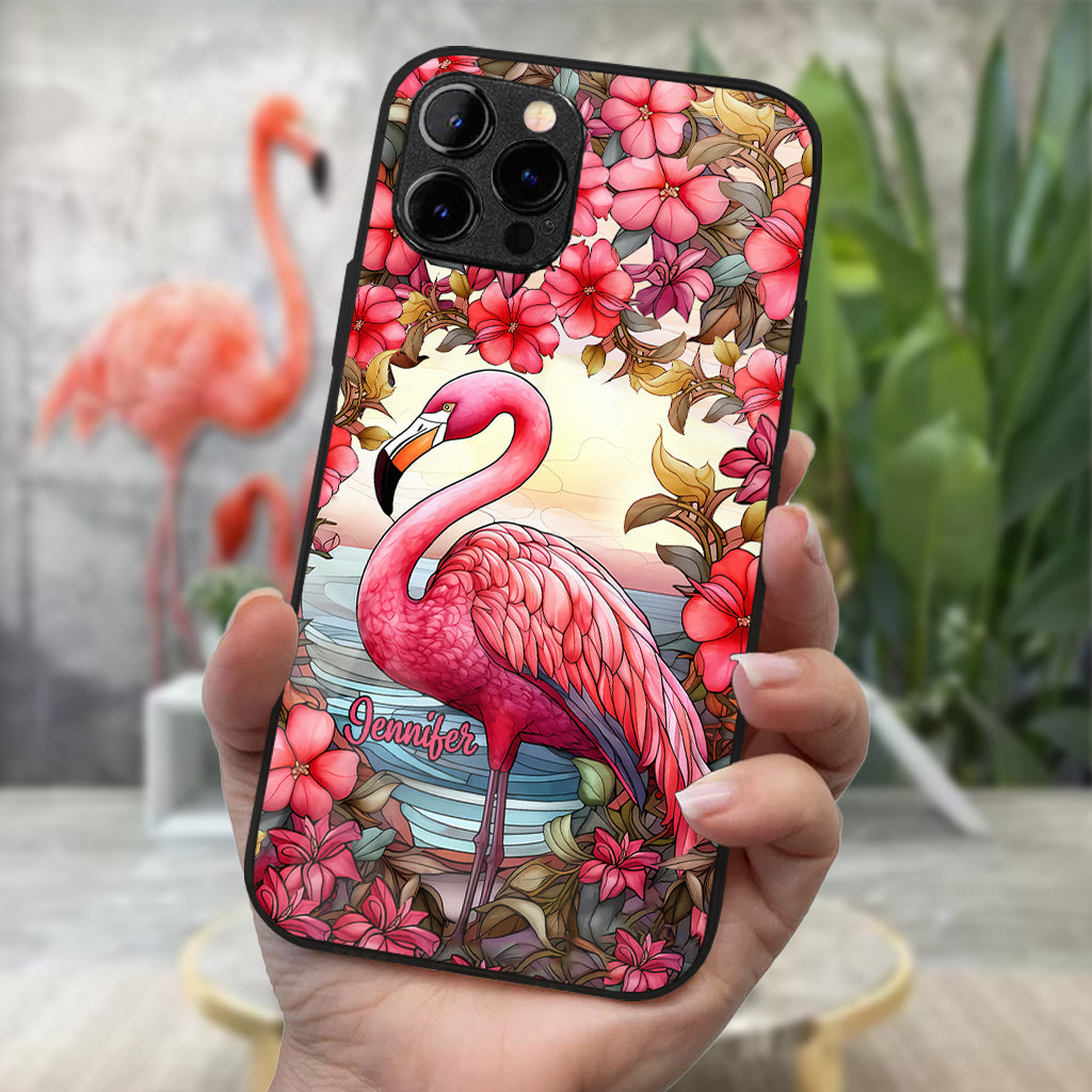 Coque de téléphone personnalisée flamant rose « J’adore les flamants roses »