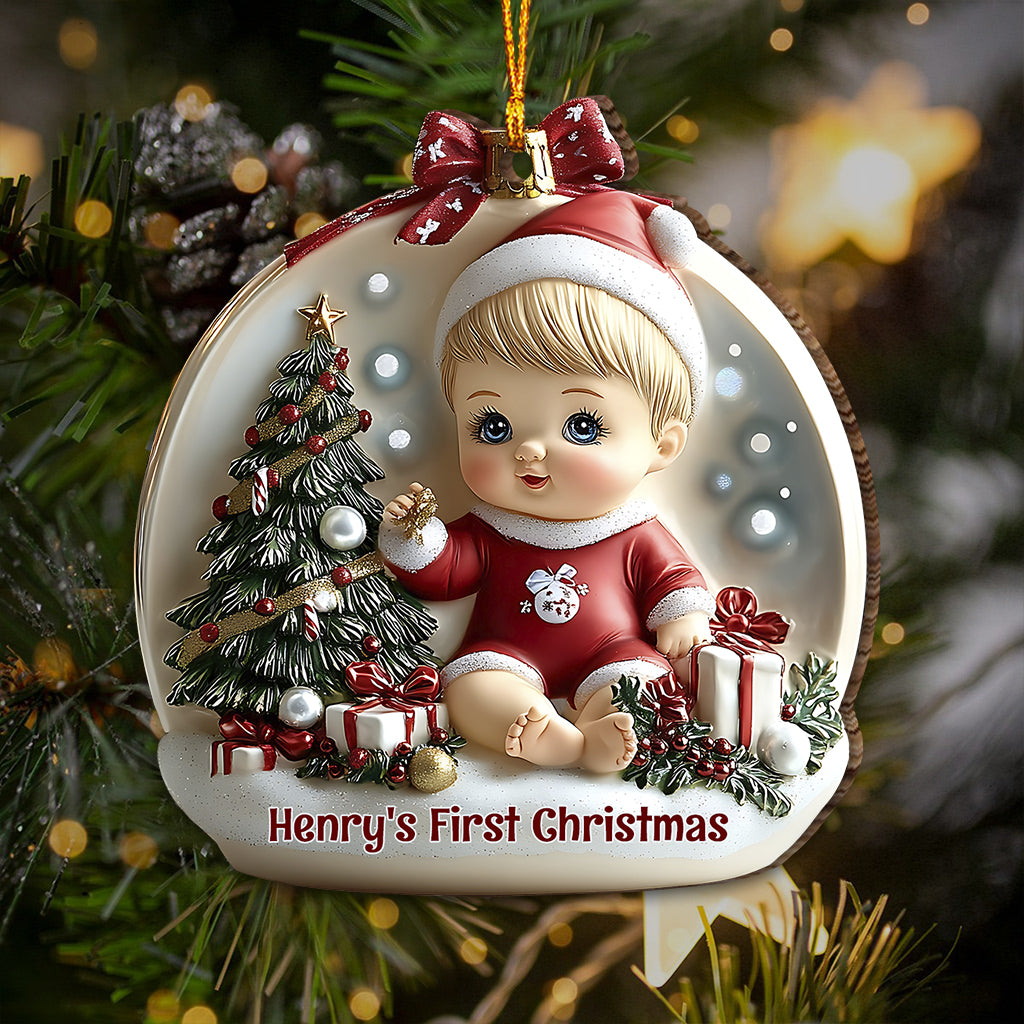 Premier Noël de bébé - Ornement personnalisé pour nouveau-né
