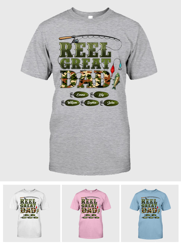 T-shirt et sweat à capuche personnalisés Western Reel Great Dad Camouflage - T-shirt et sweat à capuche pour papa