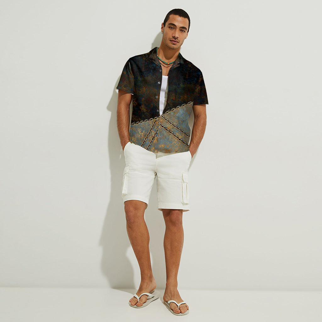 Grandpa's Wolf Pack Red Full Moon - Personalized Grandpa Hawaiian Shirt