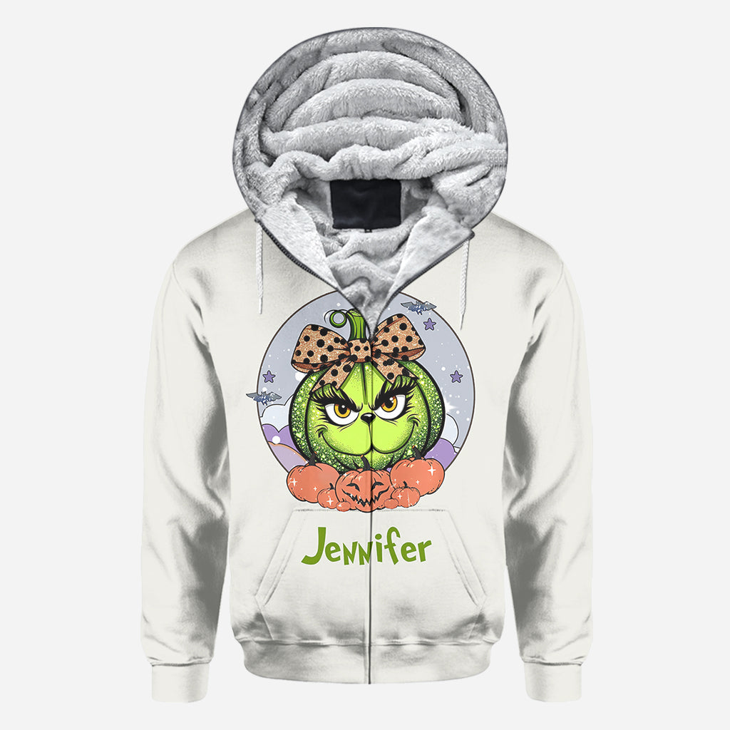 T-shirt personnalisé Green Pumpkin Mama Any Title - Vol de Noël sur toute la surface