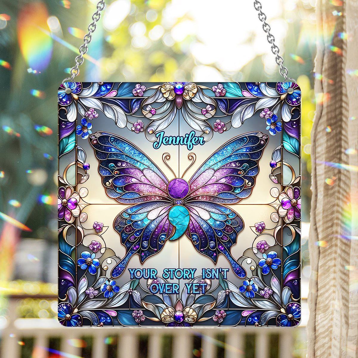 Votre histoire n'est pas encore terminée - Attrape-soleil personnalisé à suspendre à la fenêtre pour la prévention du suicide 