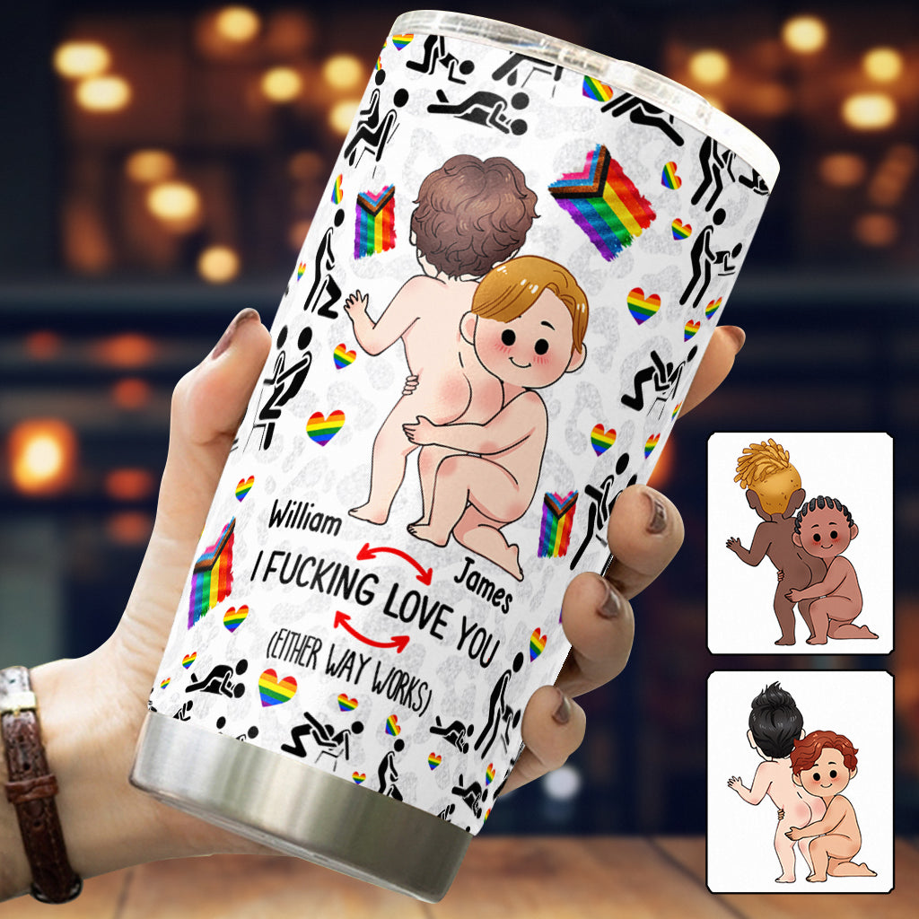 Je t'aime - Gobelet personnalisé de soutien LGBT