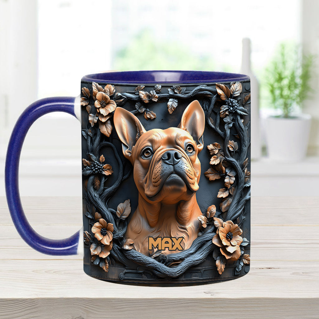 Lovely Frenchie - Personalized Dog Accent Mug