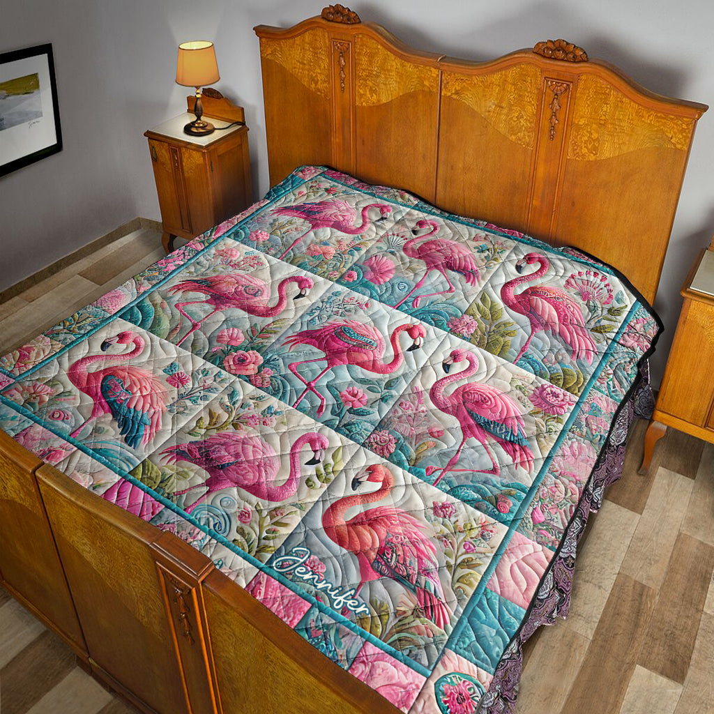 Magnifique flamant rose - Couverture personnalisée flamant rose
