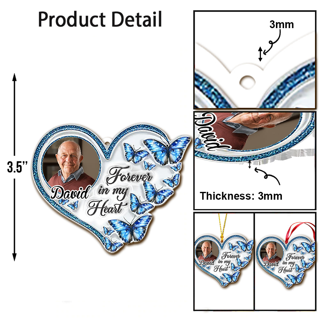 À jamais dans mon cœur - Ornement commémoratif personnalisé